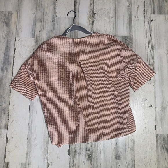 ZARA Trafaluc Collection Wrap Top Metallic Stripe - Picture 4 of 4